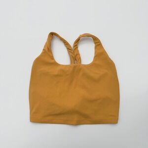 OFFLINE by Aerie Real Me Twist Back Tank Top Mustard Yellow Orange XS